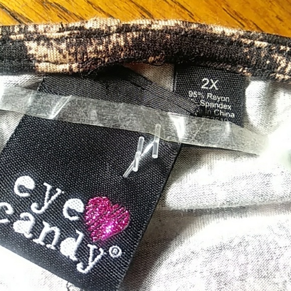 Eye candy size 2X Women's Cardigan Baddie Animal Print Y2K - Picture 10 of 11